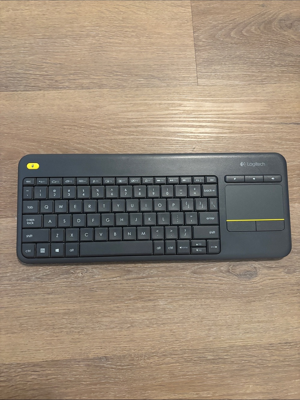 Logitech K400 Plus TKL Wireless Membrane TV Keyboard w/ Built-in Touchpad